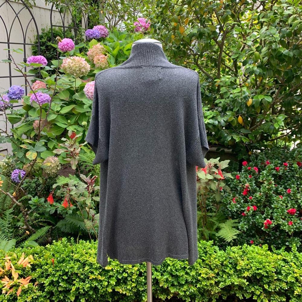 *SOLD* Banana Republic Heritage Metallic Open Cardigan Gray Sz S - Picture 3 of 8